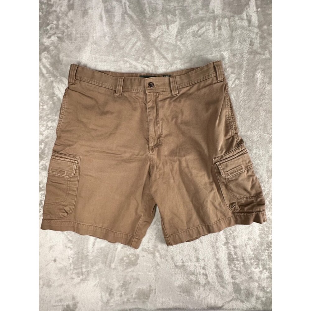 Eddie‎ Bauer Shorts Mens 38/9 Cargo Khaki Tan Outdoor Hiking Cotton